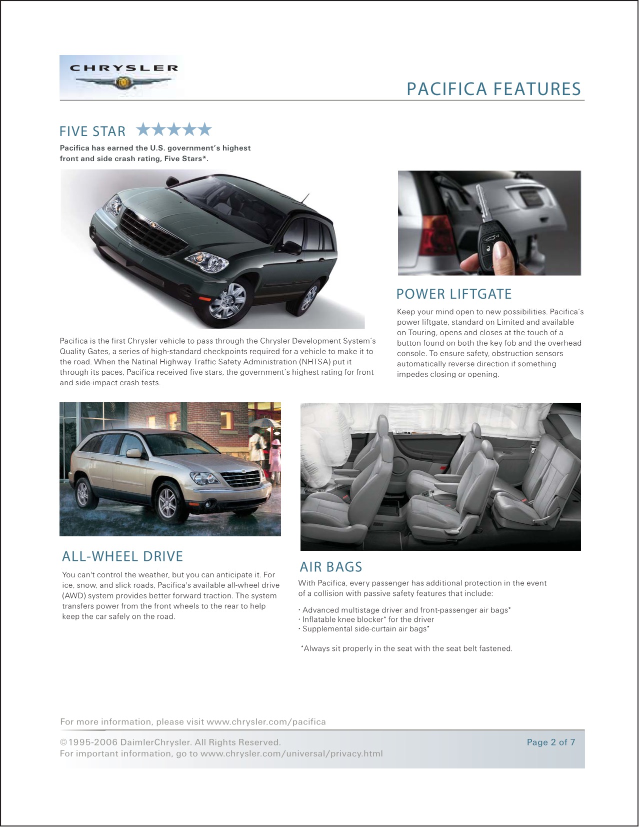 2007 Chrysler Pacifica Brochure Page 7